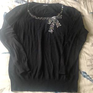 Jeweled holiday sweater